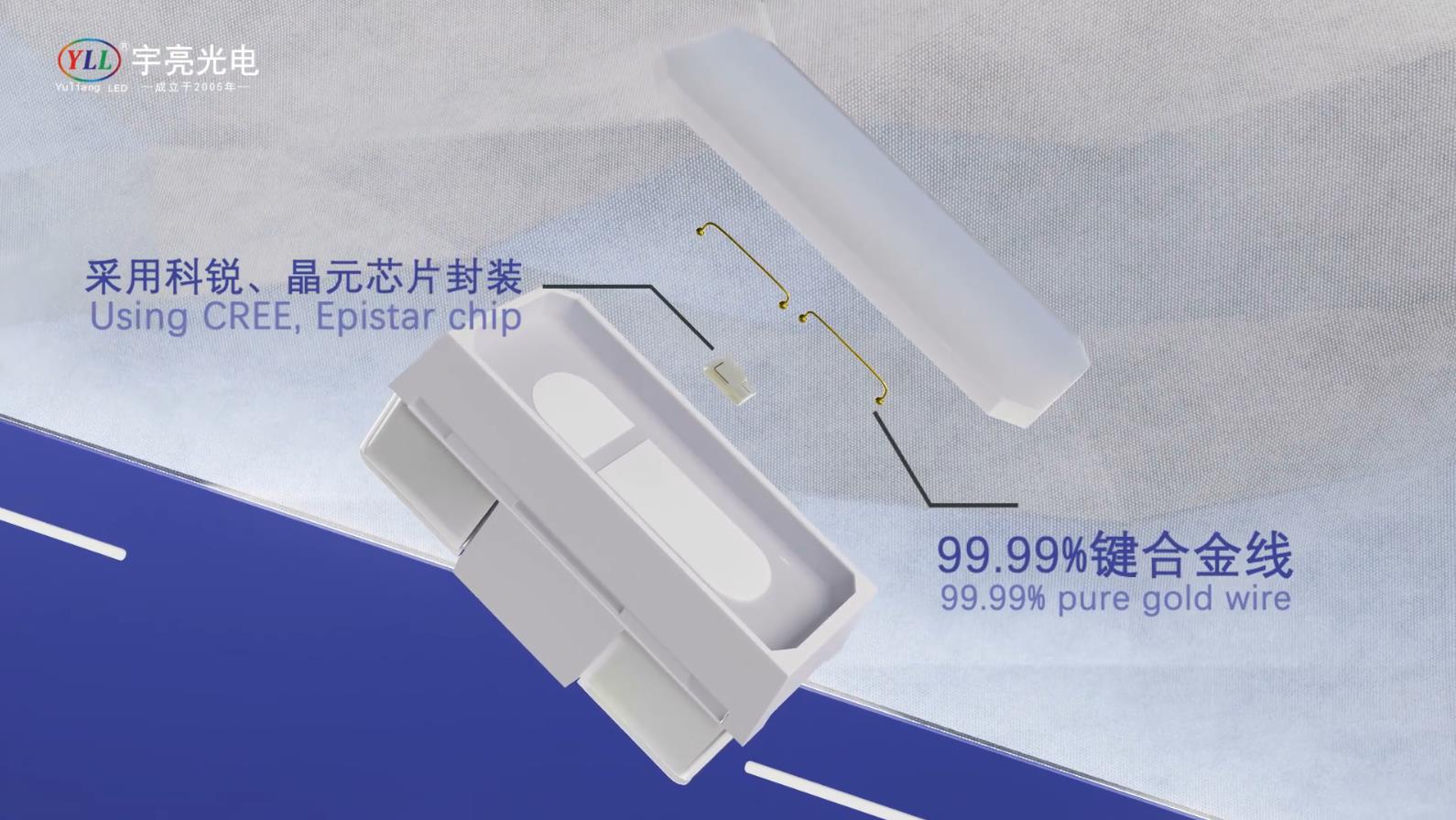 3014侧发光白光LED灯珠,晶元/科锐芯片,99.99%金线封装