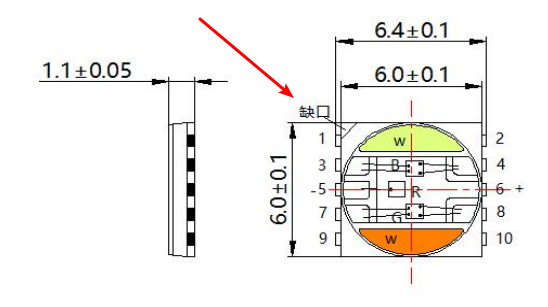 6065贴片灯珠,贴片灯珠正负极判断方法